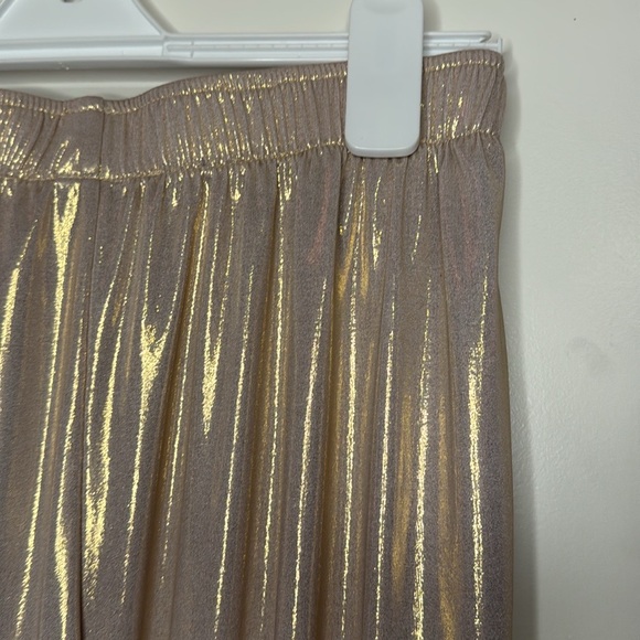 Urban Renewal Parties Remnants Luella Shimmer Toggle Pant Sz M in Beige - Picture 7 of 8